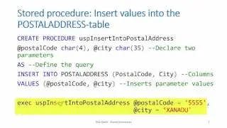 9: Databases - Stored Procedures