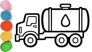 How To Draw a Water Tanker Truck Drawing | Easy Water Tanker Drawing | Tanker Drawing For Kids