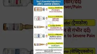 Top 5 Essential Injections | Common Injections Uses in Hindi | Medical Awareness