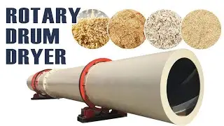 Efficient Rotary Drum Dryer Machine for Sawdust, Rice Husks Drying in the Charcoal Production Line