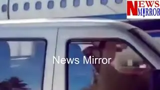 Plane gets stuck under bridge in China.