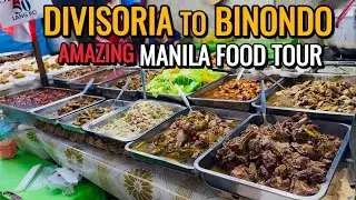 Philippines Food Tour in DIVISORIA to BINONDO 🇵🇭 | REAL Manila Street Food Walk!