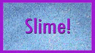 Playing with glittery blue SLIME and making bubbles using a straw