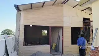 Prefab house construction  Dehradun Porta cabin rooftop #trending #prefabricatedhouse #construction