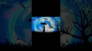 Moonlit Night Drawing  Effect.Susmita,s Creative Mind।।।