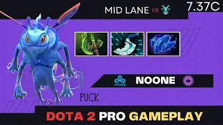 Noone - AMAZING Puck mid vs Leshrac - Dota 2 Pro Gameplay - Full Game POV - [7.37c]