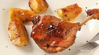 Pato con manzana - 3 ingredientes. Recetas de carne para Navidad