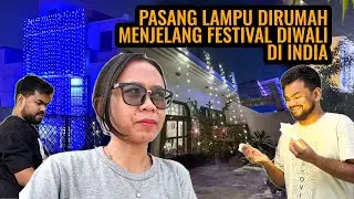 PASANG LAMPU WARNA WARNI MENJELANG FESTIVAL DIWALI DI INDIA