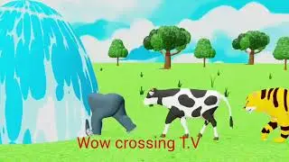 paint Animals Lion Gorilla Tiger Cow And duck #cartoon ##animalscartoon #animalsfountain #animal