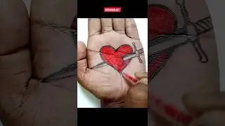 How to make heart broken tattoo ✨✨ #heart #tattoo #viral #shorts