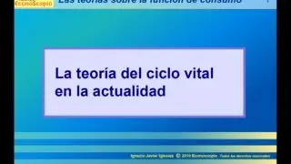 La teoría del ciclo vital de Modigliani en la actualidad Parte 1de2