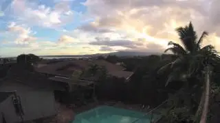 Sunset over the Waianae Mountain Range in Hawaii