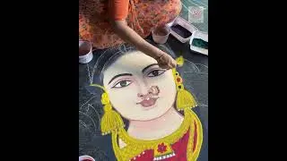 Andal Portrait Rangoli