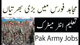 Pak Army Mujahid Force Jobs 2022 | Mujahid Regiment Jobs 2022 for Clerk,Driver| Pak Army Bharti 2022