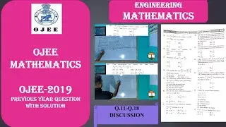 Ojee-2019 Mathematics (Q.11-18) || Previous year Question with solution || OJEE 2021 || SS Nag