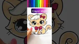Cute cat coloring🫰 | Creative coloring with markers💕