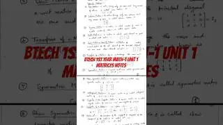 BTech 1st year Math-1 unit 1 Matrices #btech #engineering #maths #aktu
