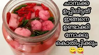 ചാമ്പക്ക ഇങ്ങനെയൊന്ന് ഉപ്പിലിട്ട് നോക്കു കിടിലൻ😋/chambakka uppilittathu/rose apple/chaambakka recipe
