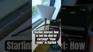Starlink Internet: Как сложить антенну для переноски? &laquo;Складной режим&raquo; в Starlink #шорты