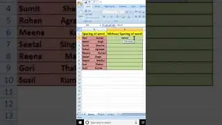 Spacing Finish of Name# Excel Mine# Excel Guru# Support#