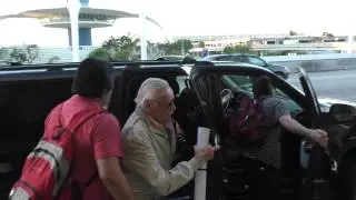 Stan Lee arriving at LAX Airport
