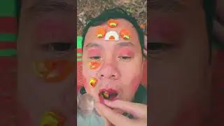 The way she eats is so delicious🍒#asmr​ #candy​ #clay​ #art​#funny #comedy