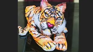 egg shell craft ideas/tiger