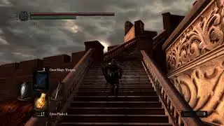 Running from the back of Anor Londo to Firelink shrine, because I live dangerously