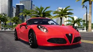 Alfa Romeo 4c Realistic Driving around Miami Beach | The Crew 2 | Logitech G29 & Shifter
