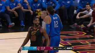 Steven Adams Tackles Lebron James | Thunder vs Cavaliers | January 20, 2018 | 2017-18 NBA Season