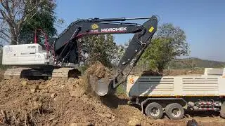 HIDROMEK HMK230LC ปรับพื้นที่และขยายสระน้ำ บ้านจำป่าหวาย จังหวัดพะเยา EP.4