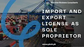 Import and Export License as Sole Proprietor