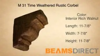 M 31 Time Weathered Rustic Faux Wood Corbel  Interior Rich Walnut