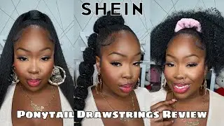 Shein has drawstring ponytails!?! | Review and Try on Haul