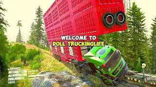 Truck vs Extreme Broken Road & Speed Bumps Ep: 1 #mudrunner