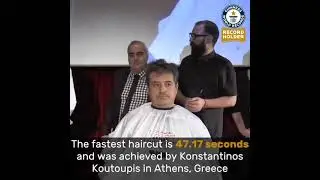 47 seconds world record haircut and long hair...