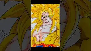 Draw and Color Goku Ssj-6 🔥#shorts #art