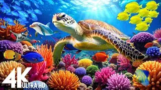 Ocean 4K - Sea Animals for Relaxation, Beautiful Coral Reef Fish in Aquarium - 4K Video Ultra HD #14