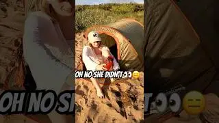 What an earth as she done! 😳 #beach  #quicksand #sand #feet #adventure