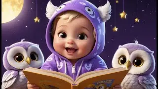 🦉 Baby Owls Reading in Night Forest 🌙📚 | Calm Bedtime Learning Song for Kids