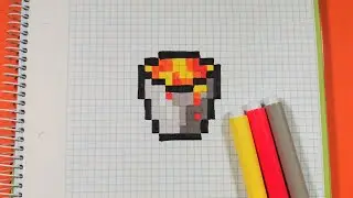 Como hacer el CUBO de LAVA de MINECRAFT | Pixel Art