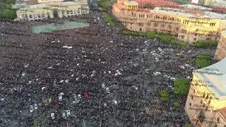 Yerevan. Republic square. Meeting. Armenia. 2018.4.23