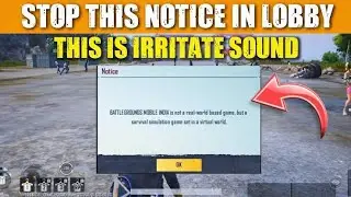 How to stop BATTLEGROUNDS MOBILE INDIA Warning notice sound of lobby | Pubg