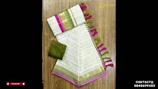 Kerala Set Saree at Rithu Looms #balaramapuram #kuthampullysarees #saree