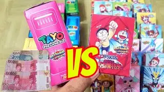 WOW!! HADIAH UANGNYA BIKIN DOMPET GEMBUL!!! KOTAK MISTERI DOANK vs TAYO