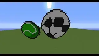 Minecraft Pixel Art : Tennis and Football Speed Build