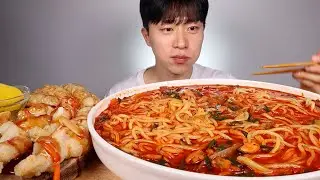 얼큰한 빨간 교동짬뽕,,, 레몬탕수육 군만두 같이 먹방! ASMR MUKBANG Gyodong jjamppong tangsuyuk fried dumpling Eating show
