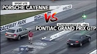 Porsche Cayenne vs Pontiac Grand Prix GTP Drag Race - Indianapolis Raceway Park - August 17th, 2004