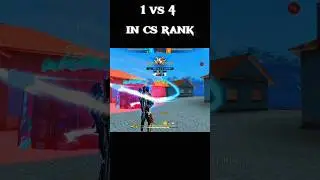 FREE FIRE 1VS4 in cs rank GAMING🎮 #freefire #shorts