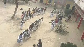 Tag of war game college girls 